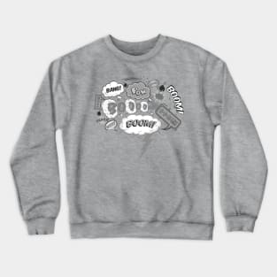 Comic Bubble - Black & White Crewneck Sweatshirt